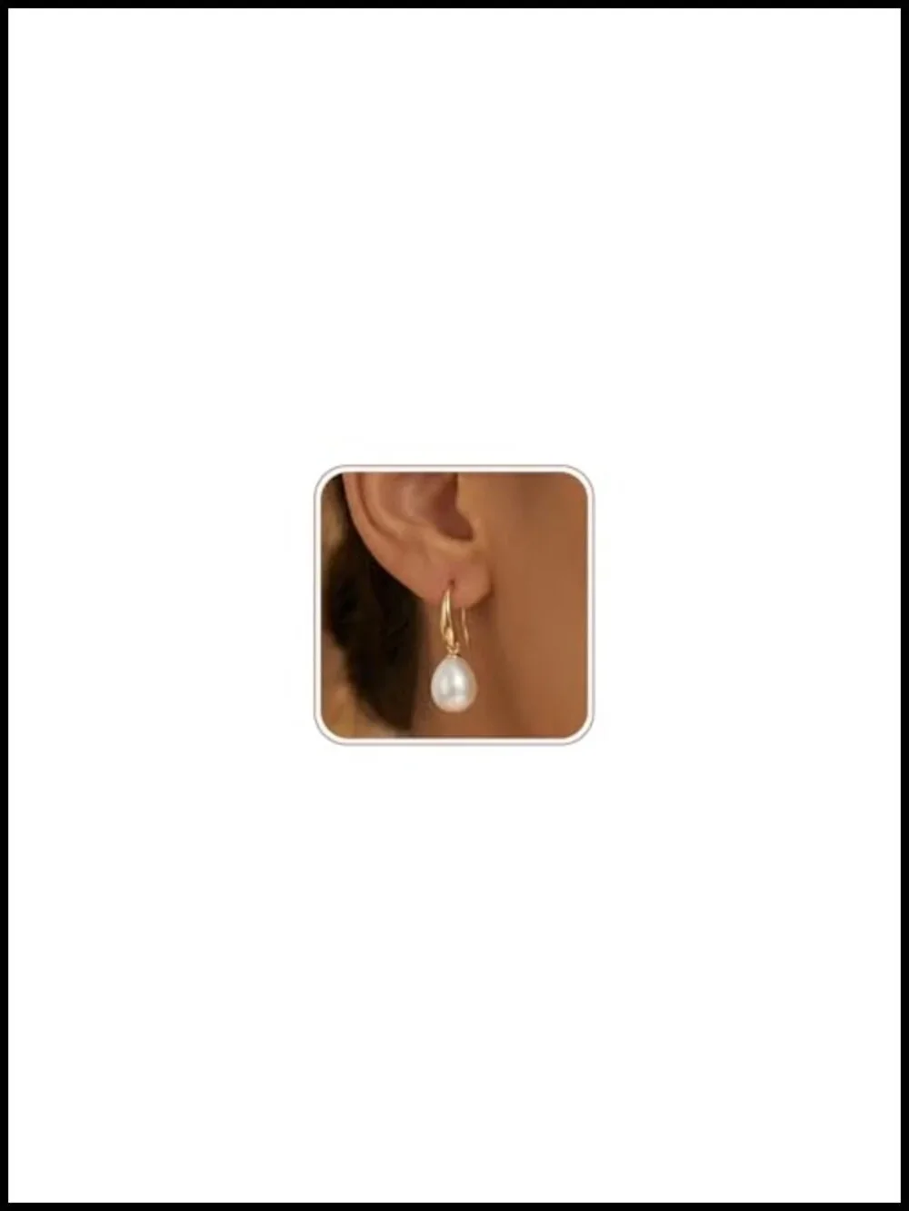 14K Plated Gold Pearl Drop Dangle Earrings Hypoallergenic for Women Bridal